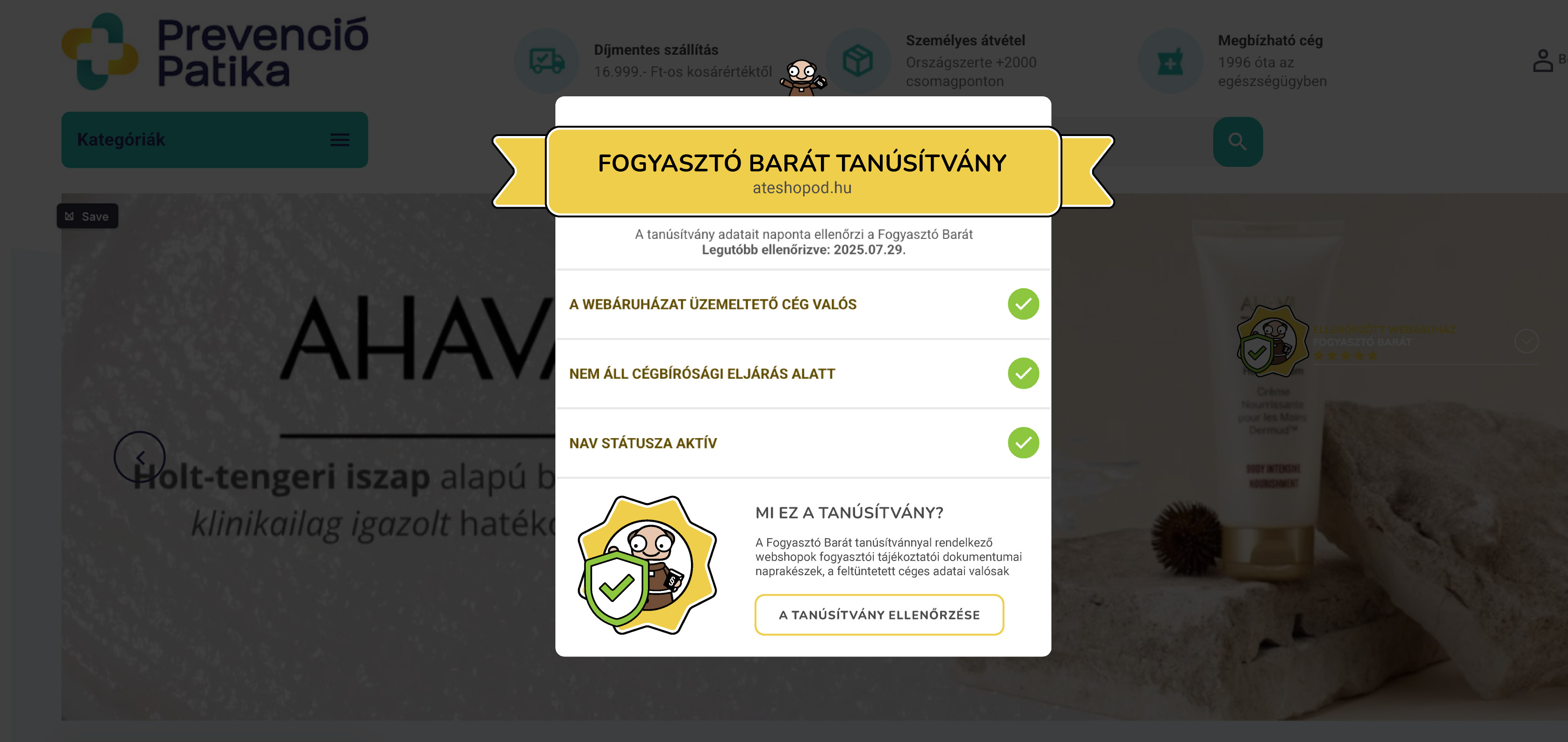 Carousel tanusitvany felnyitva