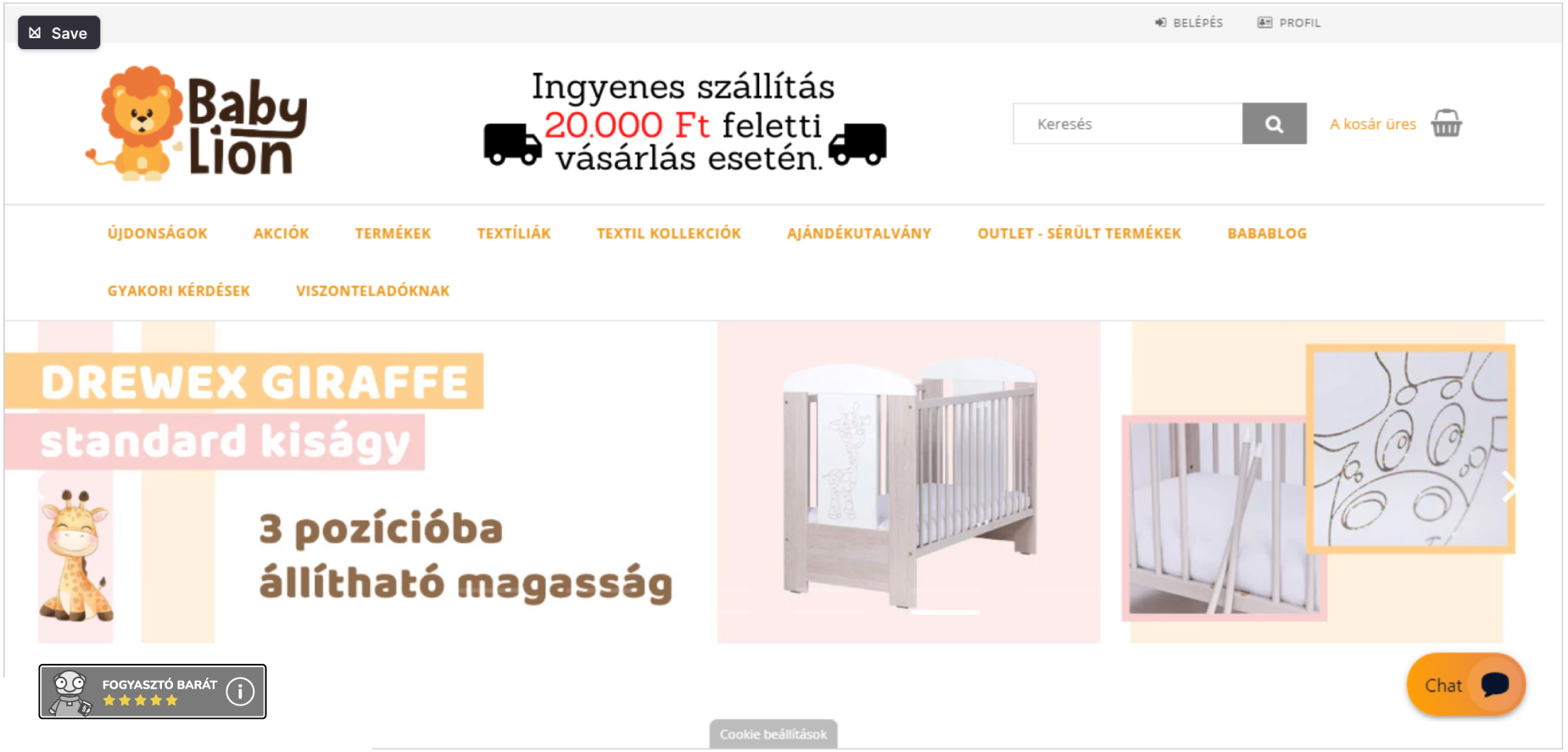 Widget lecsukva mintakép